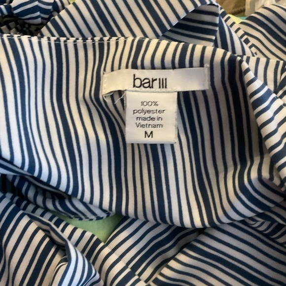 Barr III Bell Sleeve Keyhole Stripe Long Sleeve M - Picture 7 of 8
